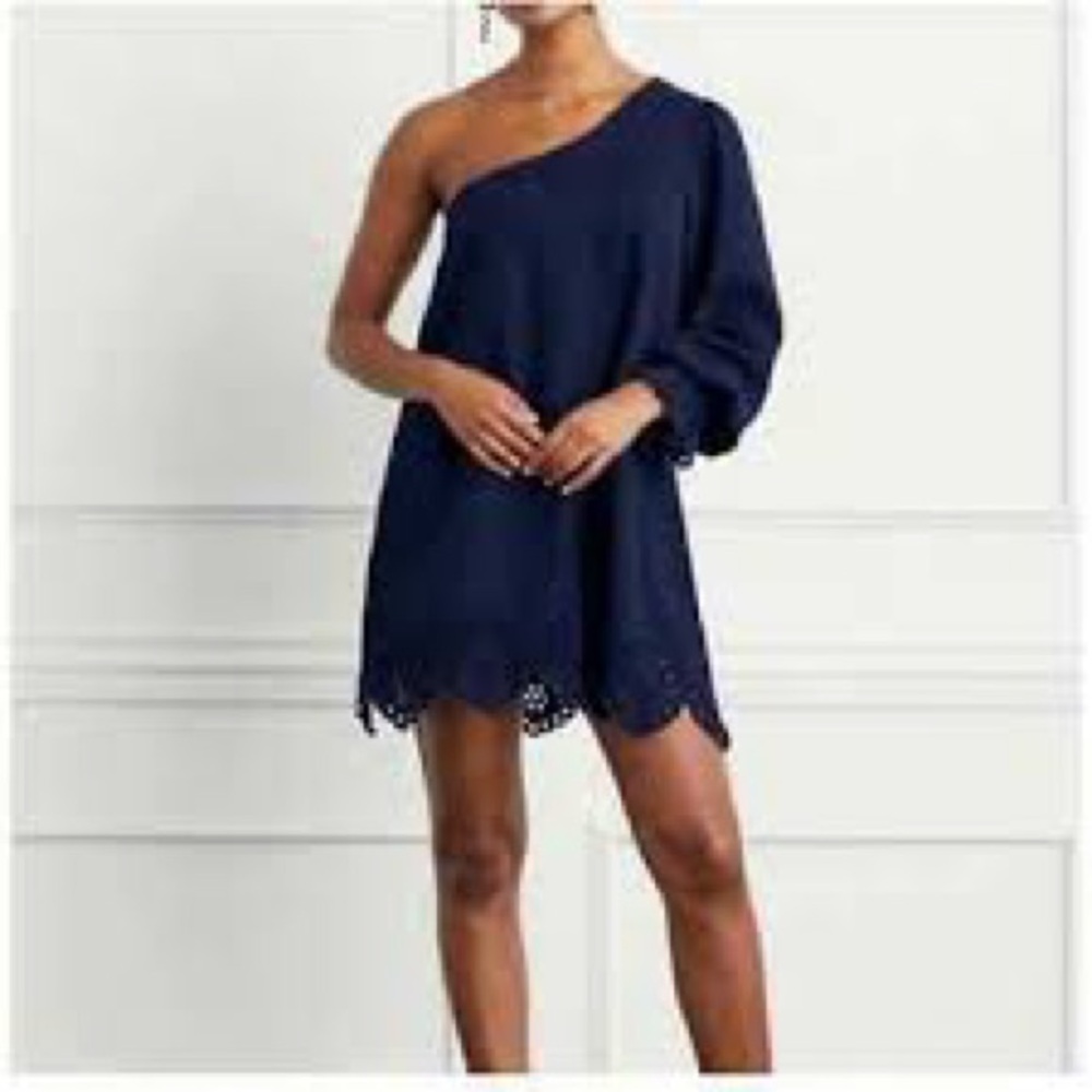NWT Hill House Elegant Navy One-Shoulder Dress